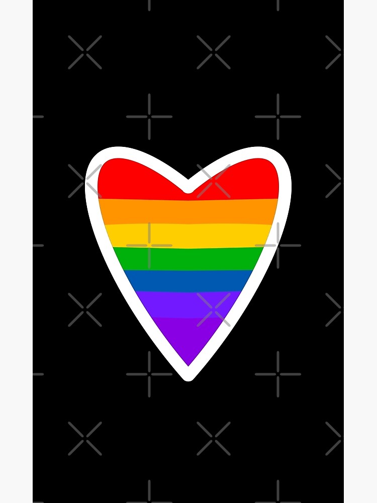 Pride Flag Heart Poster For Sale By Artbynoname Redbubble