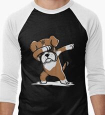 Dabbing Boxer Funny Men's Baseball ¾ T-Shirt