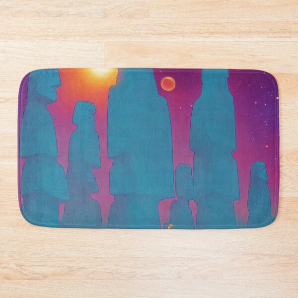 Item preview, Moai Resting Under the Moons of Planet Easter designed and sold by Parco-Mizzo.