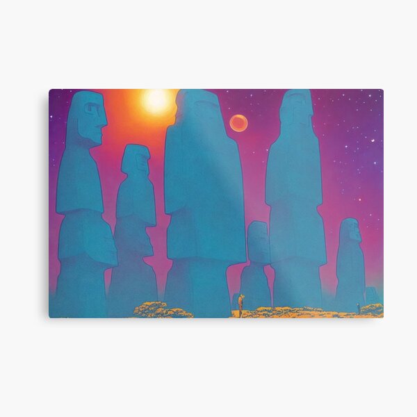 Moai Emoji Metal Print for Sale by tutorvein