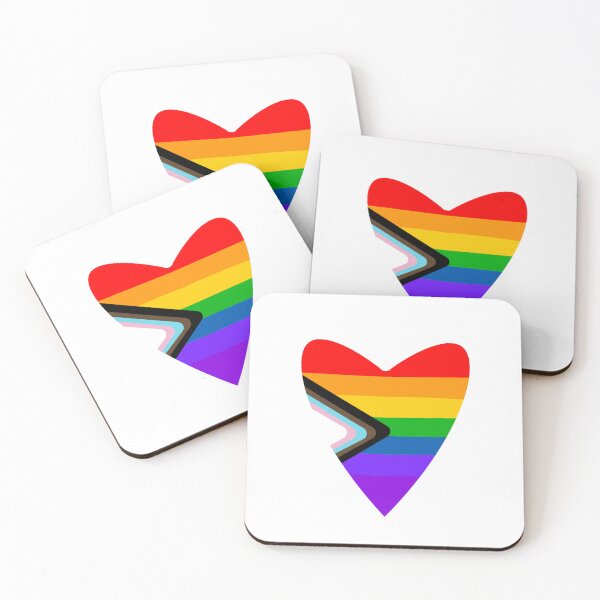 Item preview,  Progress Pride Flag Heart designed and sold by Myinsidethoughts.