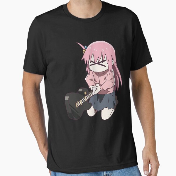 Aperçu de l'œuvre T-shirt guitare Bocchi the rock hitori gotou créée et vendue par JavonteKub.