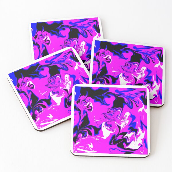 Item preview, Blue, Pink, Black  And White Liquid Art. Liquid Marble. Abstract Design. designed and sold by Jason123za.