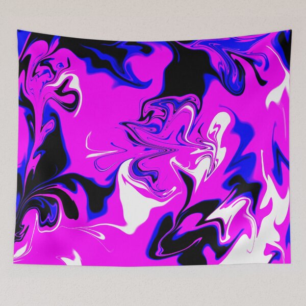 Item preview, Blue, Pink, Black  And White Liquid Art. Liquid Marble. Abstract Design. designed and sold by Jason123za.