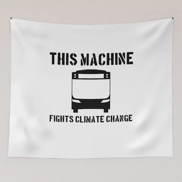 Item preview, This machine fights climate change (black bus)  designed and sold by BenLeverAU.