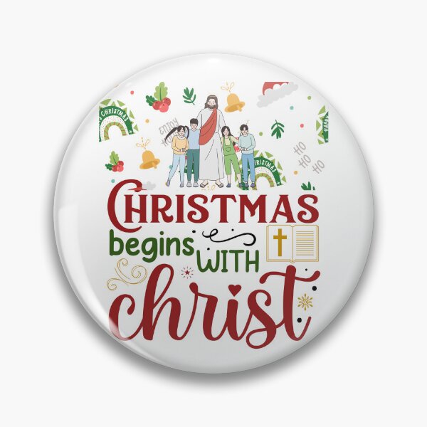 Item preview, Christmas Begins With Christ Plaid Cross Santa | Merry Christmas Jesus Christ greetings | Gifts for Christmas lovers designed and sold by ThanksVibe.