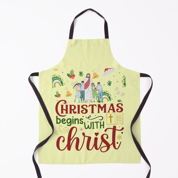 Item preview, Christmas Begins With Christ Plaid Cross Santa | Merry Christmas Jesus Christ greetings | Gifts for Christmas lovers designed and sold by ThanksVibe.