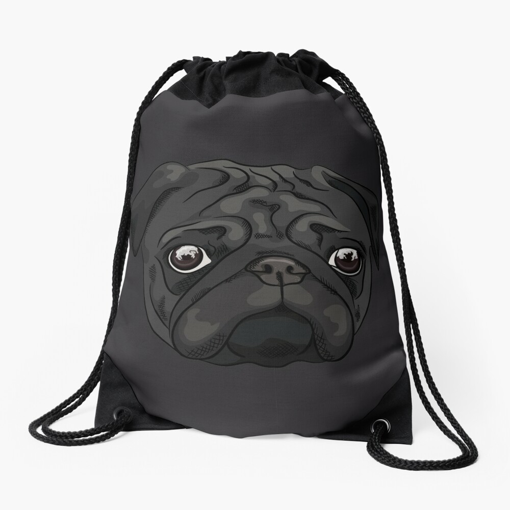 black pug backpack