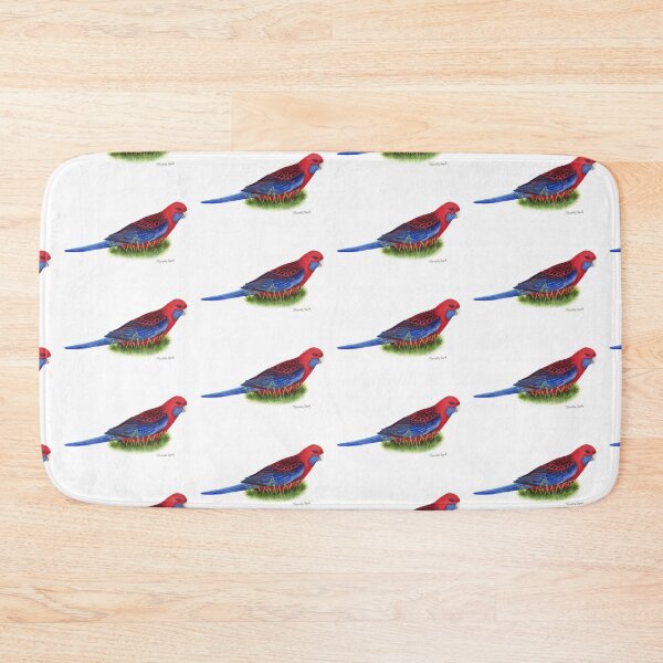 Item preview, Crimson rosella Australian parrot bird watercolour designed and sold by artbymarielle.