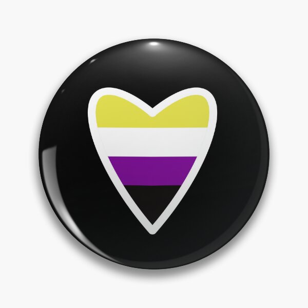 Item preview, Non Binary Pride Flag Heart designed and sold by Myinsidethoughts.