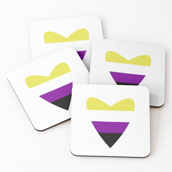 Item preview, Non Binary Pride Flag Heart designed and sold by Myinsidethoughts.