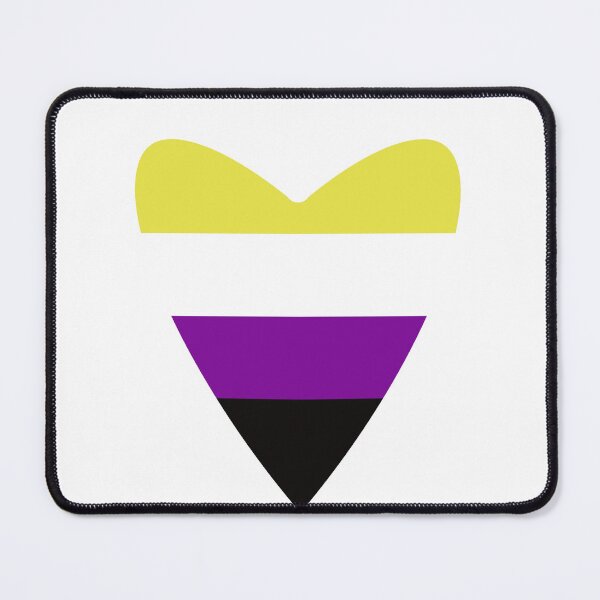 Item preview, Non Binary Pride Flag Heart designed and sold by Myinsidethoughts.