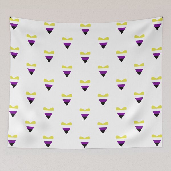 Item preview, Non Binary Pride Flag Heart designed and sold by Myinsidethoughts.