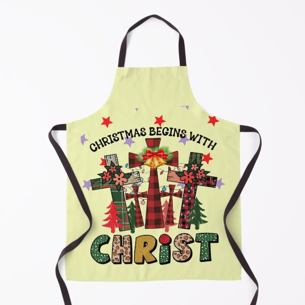 Item preview, Christmas Begins With Christ Plaid Cross Santa | Merry Christmas Jesus Christ greetings | Gifts for Christmas lovers designed and sold by ThanksVibe.