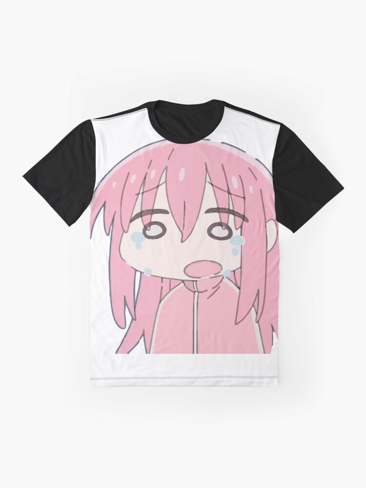 Aperçu 4 sur 5. T-shirt graphique avec l'œuvre sad bored Hitori Gotou chibi créée et vendue par Mahisterha.