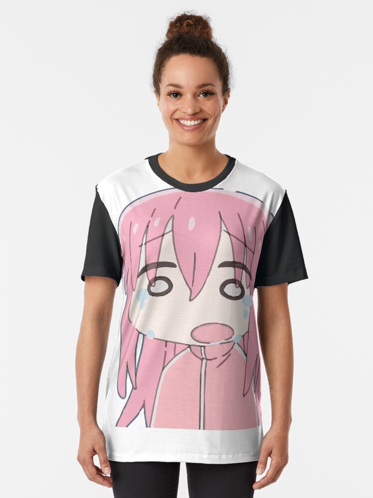 Aperçu 2 sur 5. T-shirt graphique avec l'œuvre sad bored Hitori Gotou chibi créée et vendue par Mahisterha.
