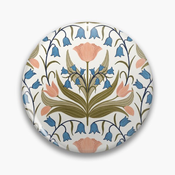 Item preview, Vintage Tulips And Bluebells - Pink designed and sold by FloraDayDesign.