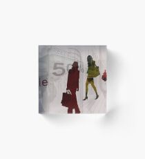 People shopping Acrylic Block