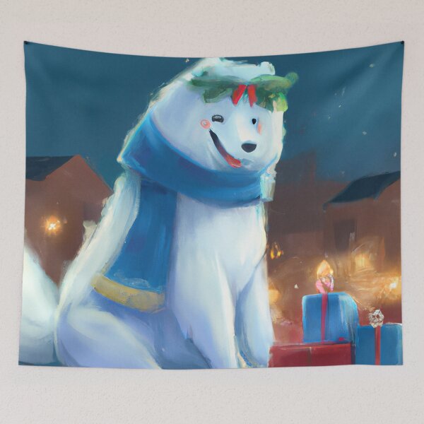 Item preview, Cute Samoyed Drawing designed and sold by WeHeartAnimals.