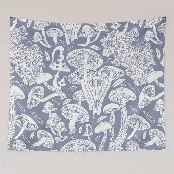 Item preview, Delicious Autumn botanical poison IV // blue grey background designed and sold by SelmaCardoso.