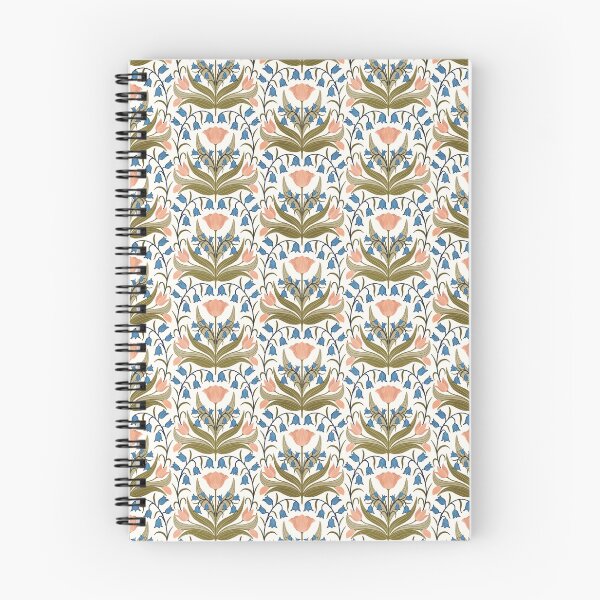 Item preview, Vintage Tulips And Bluebells - Pink designed and sold by FloraDayDesign.