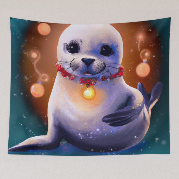 Item preview, Cute Seal Drawing designed and sold by WeHeartAnimals.