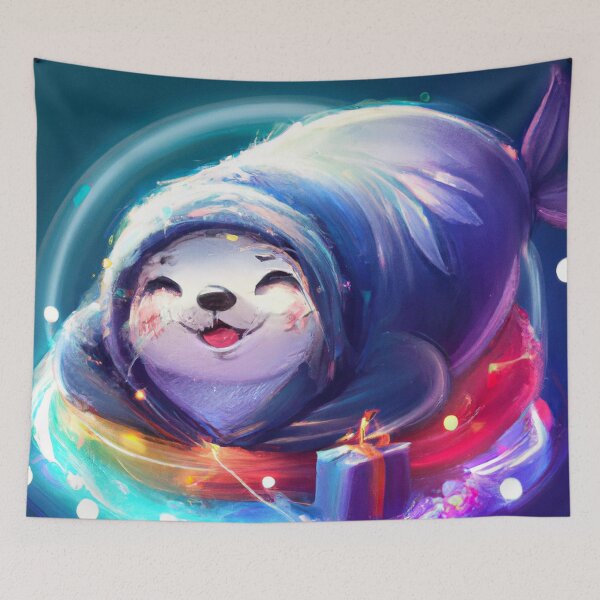 Item preview, Cute Seal Drawing designed and sold by WeHeartAnimals.