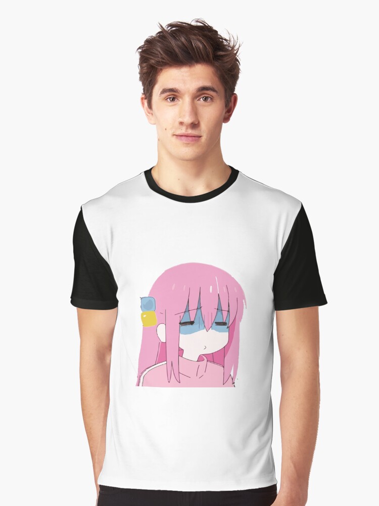 Aperçu 1 sur 5. T-shirt graphique avec l'œuvre Hitori Gotou chibi boochi créée et vendue par Mahisterha.