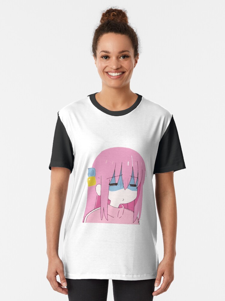 Aperçu 2 sur 5. T-shirt graphique avec l'œuvre Hitori Gotou chibi boochi créée et vendue par Mahisterha.