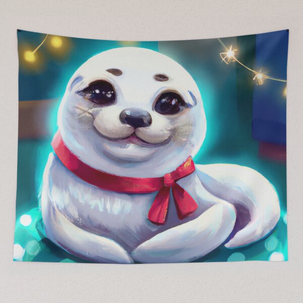 Item preview, Cute Seal Drawing designed and sold by WeHeartAnimals.