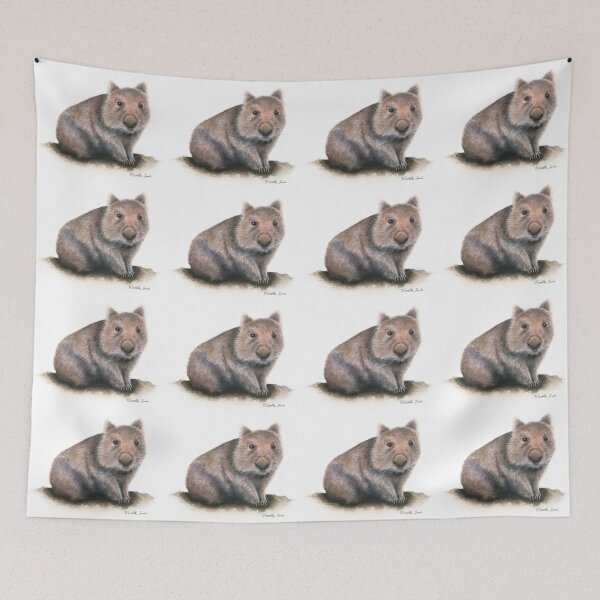 Item preview, Henry the wombat - Australian animal watercolour painting designed and sold by artbymarielle.