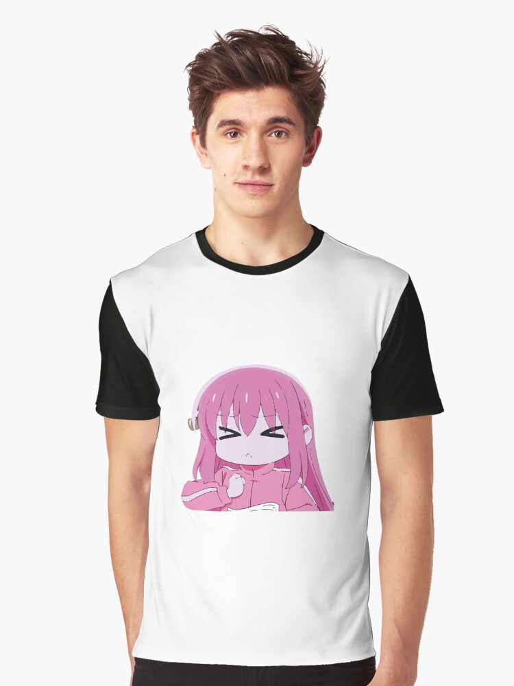 Aperçu 1 sur 5. T-shirt graphique avec l'œuvre Hitori Gotou chibi boochi créée et vendue par Mahisterha.