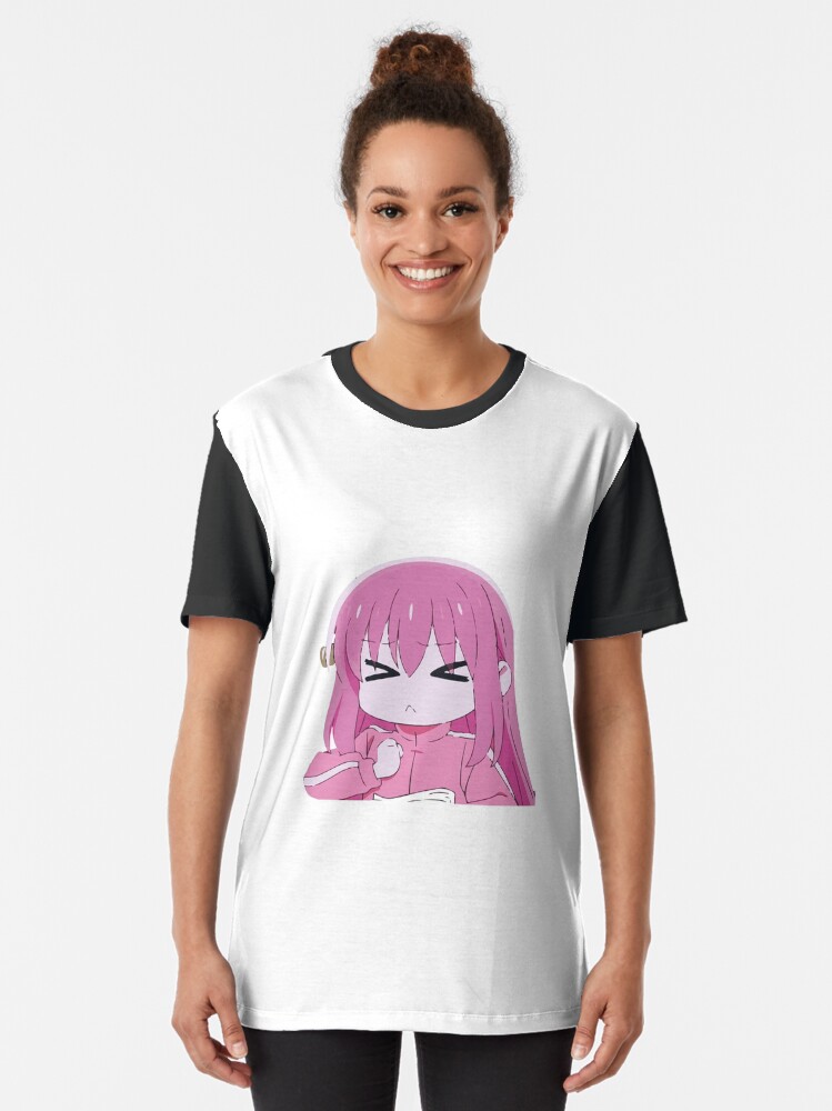 Aperçu 2 sur 5. T-shirt graphique avec l'œuvre Hitori Gotou chibi boochi créée et vendue par Mahisterha.