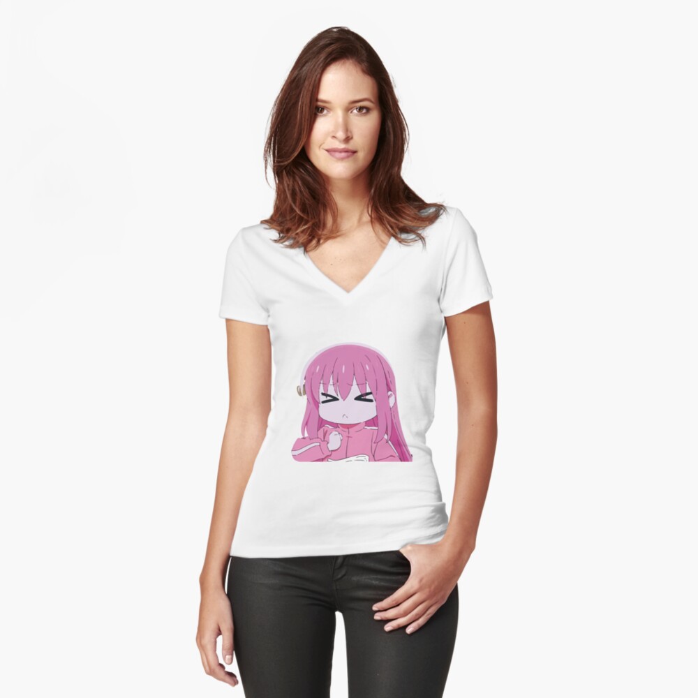 Aperçu de l'œuvre T-shirt moulant col V créée et vendue par Mahisterha.