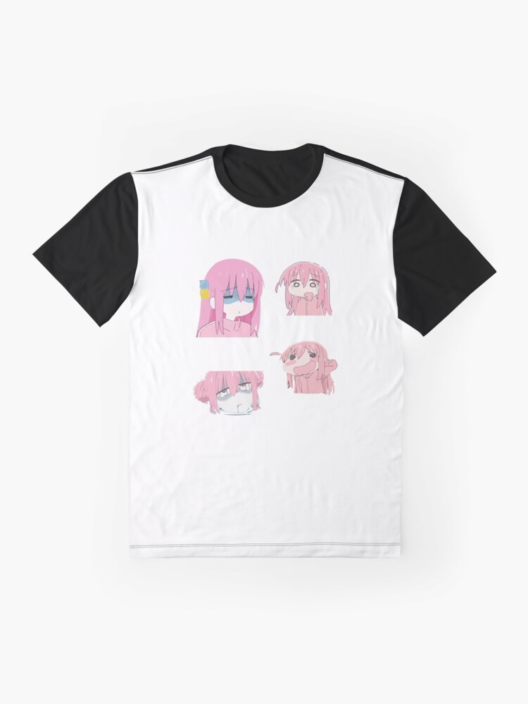 Aperçu 4 sur 5. T-shirt graphique avec l'œuvre Hitori Gotou chibi boochi créée et vendue par Mahisterha.