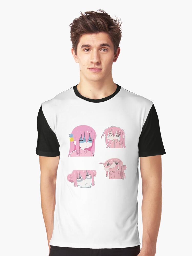 Aperçu 1 sur 5. T-shirt graphique avec l'œuvre Hitori Gotou chibi boochi créée et vendue par Mahisterha.