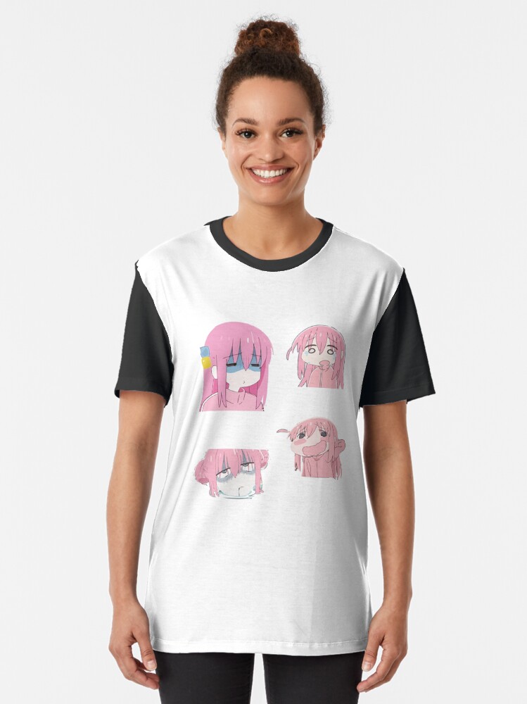 Aperçu 2 sur 5. T-shirt graphique avec l'œuvre Hitori Gotou chibi boochi créée et vendue par Mahisterha.