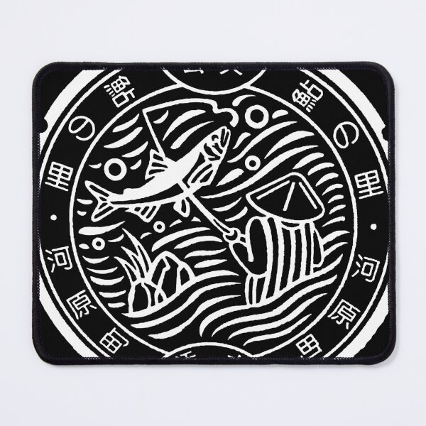 Item preview, Fisherman on manhole in Japan - White designed and sold by mattraski.
