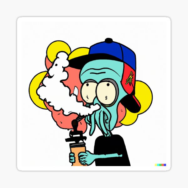Item preview, Squidward hitting that vape designed and sold by artsnstuffs.