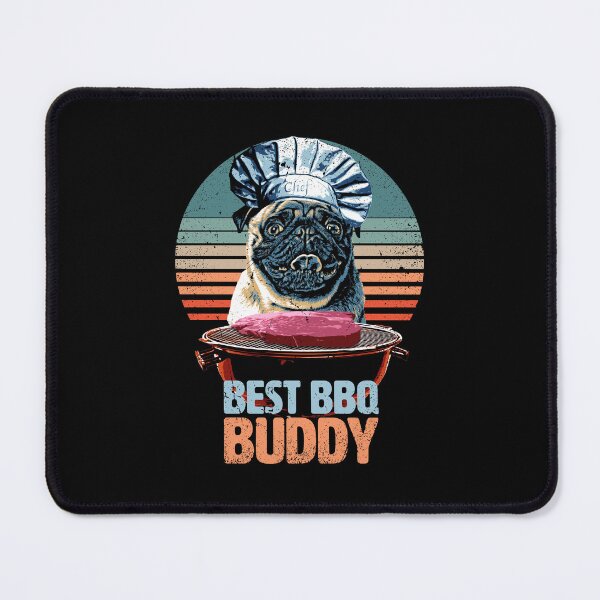 Item preview, Best BBQ Buddy - Funny & Cute Pug designed and sold by BrainlabStudios.