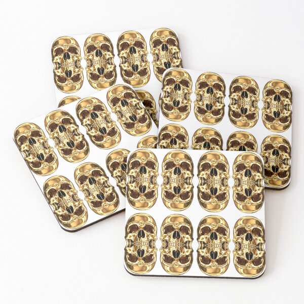 Item preview, GOLD SKULL ACID BATH | Captain MAGIC Gold Skull Hero | Flaming Skull | Old SKULL Mirror Cult designed and sold by Tyler Tilley.