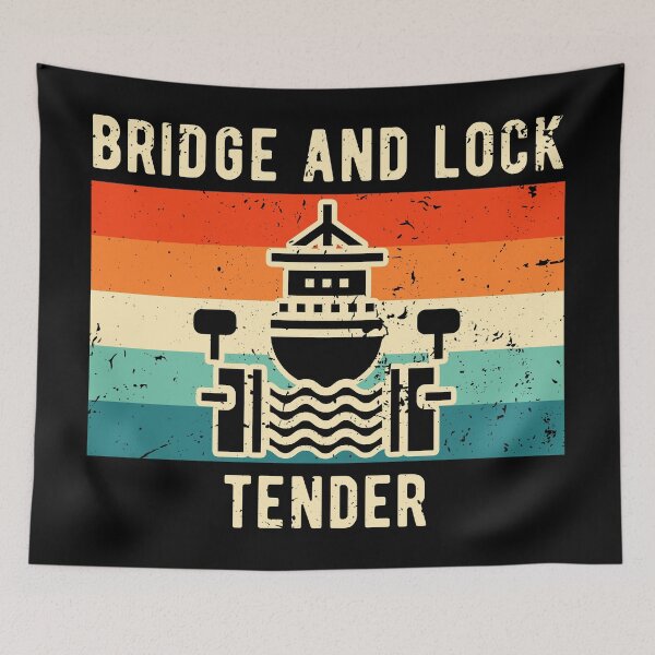 Item preview, Bridge and Lock Tender Retro Vintage designed and sold by NestaReign.