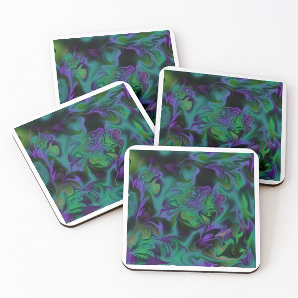Item preview, Blue, Black, Green, Purple, Violet Liquid Art. Liquid Marble. Abstract Design. designed and sold by Jason123za.