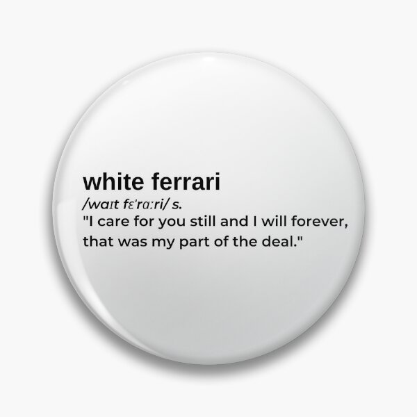 Item preview, White Ferrari by Frank Ocean designed and sold by RapLyricsStore.