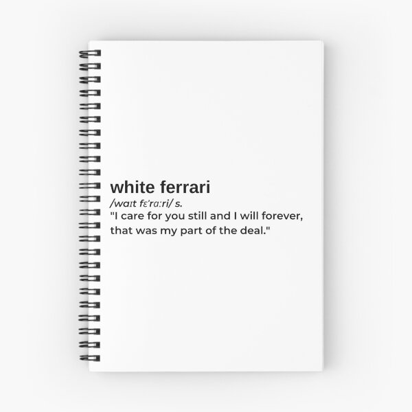 Item preview, White Ferrari by Frank Ocean designed and sold by RapLyricsStore.