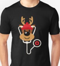 Cute Reindeer Nurse Christmas Unisex T-Shirt