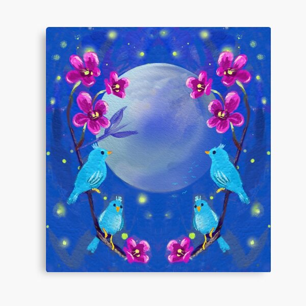 Blue birds Canvas Print
