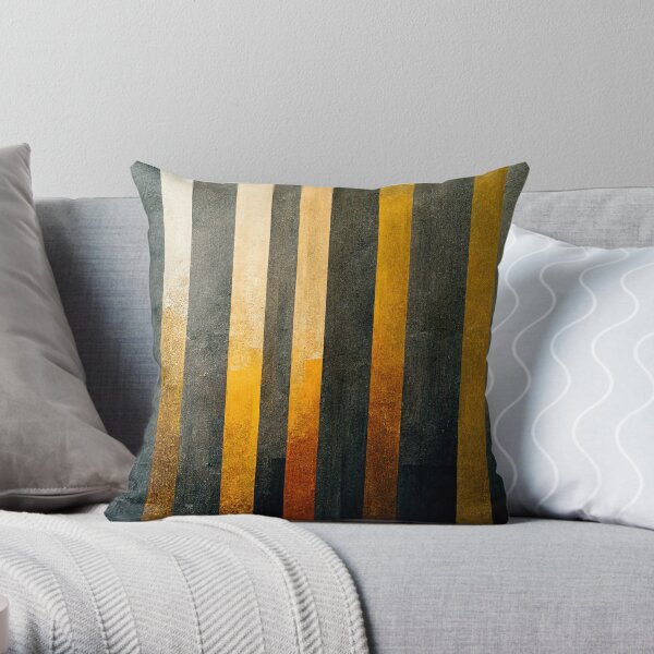 colorful abstract modern vertical line pattern Throw Pillow