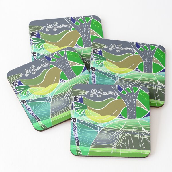 Item preview, WorldBird - Green "Figurative Drawings" designed and sold by Istvan Ocztos.