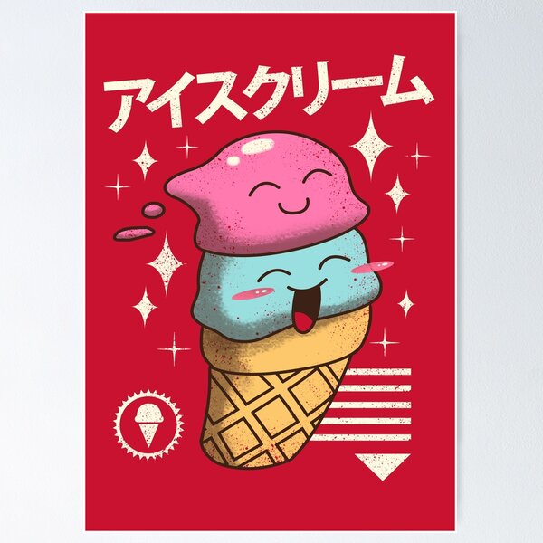 Stitch Ice Cream Poster for Sale by xMorfina